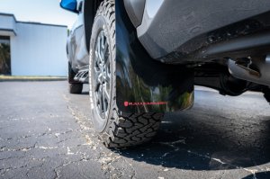 Toyota 4Runner Mud Flaps - Rally Armor - UR Series - Black with White Logo - `25-`27